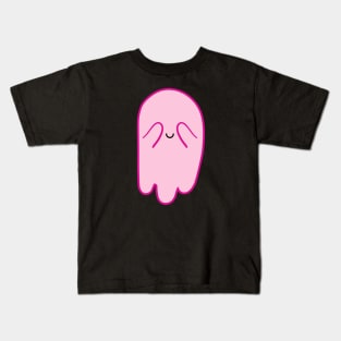 Pink Cute Ghost Boo Kids T-Shirt